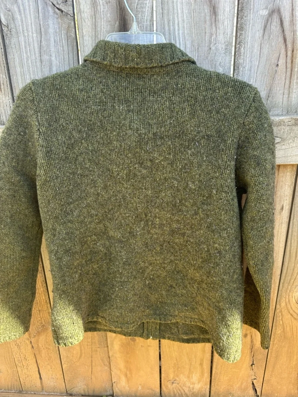 J. Crew green wool cardigan